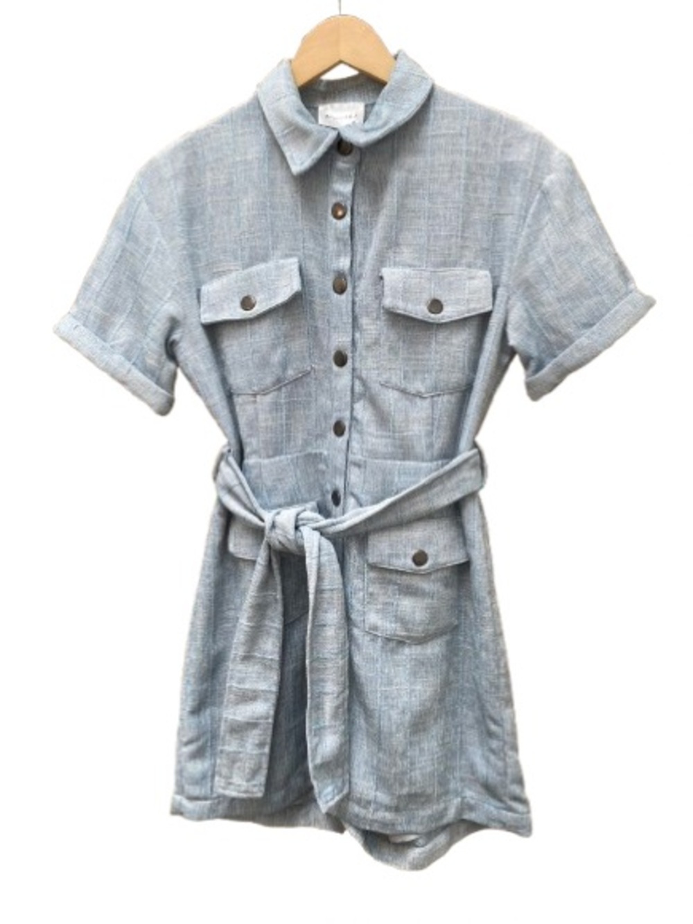 ✨ NWT Line and Dot Woven Tweed Utility Romper ✨